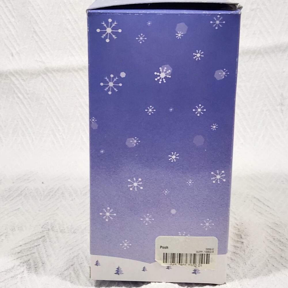 Disney Pooh Bear Blown Glass Christmas Tree Ornament Decor Flocked Box Honey - Picture 4 of 13
